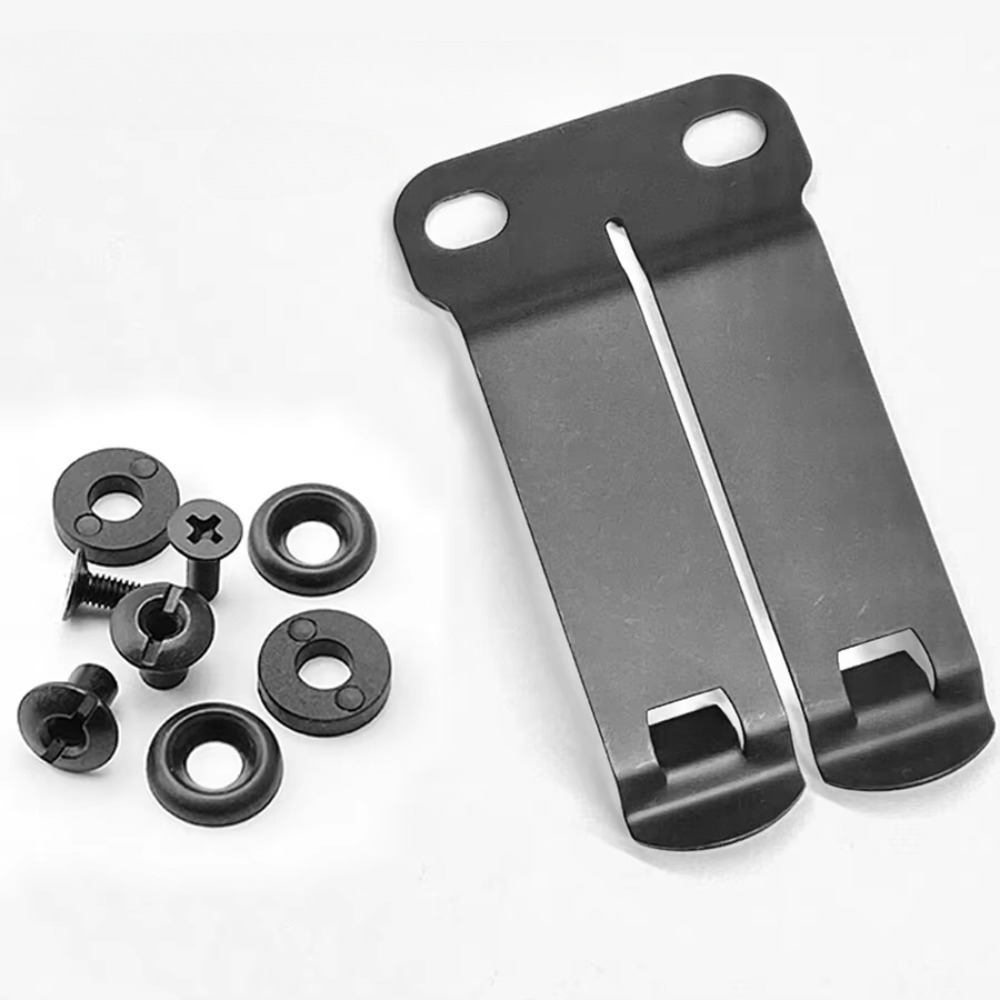 Edc Carry Clip - ชุดประกอบคลิปหนีบเข็มขัดโลหะสำหรับมีดพก พร้อมสกรูและแหวนรองยาง สำหรับมีดพับ EDC