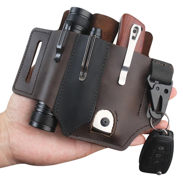 กระเป๋าใส่เครื่องมือ EDC หนังแ - Edc Carry Fanny Pack บทวิจารณ์และราคา