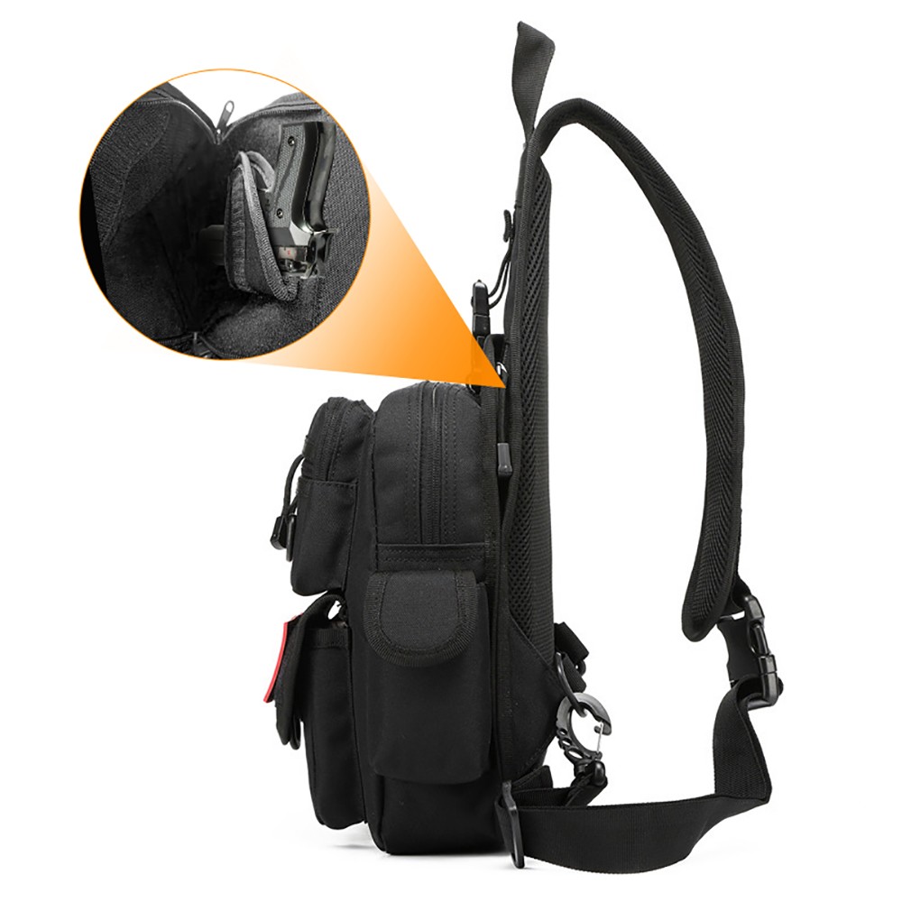 กระเป๋าปืนพกพาแบบยุทธวิธี กระเ - Edc Concealed Carry Sling Bag บทวิจารณ์และราคา