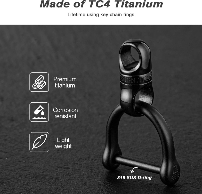 พวงกุญแจไทเทเนียมพร้อมคลิปคารา - Edc Carry Clip บทวิจารณ์และราคา